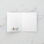 Jardin romantique pêche calligraphie florale merci (Intérieur)