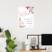 Jardin Rosé | AFFICHE DE BIENVENUE FÊTE DES MARIÉE (Bureau à domicile)