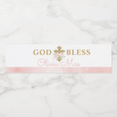 Jardin rose Baptême Bouteille d'eau Étiquettes (Étiquettes simples)