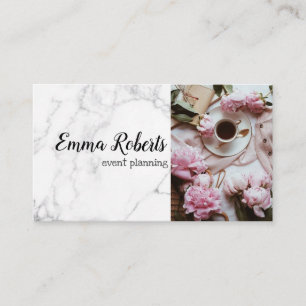 Jardin rose Carte de visite floral violet