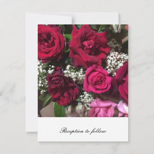 Jardin Rose Faire-part de mariage (Dos)