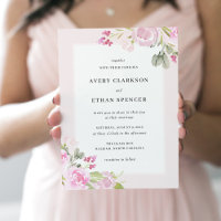 Jardin rose Faire-part de mariage Floral ROS