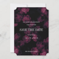 Jardin Rose foncé Enregistrer les cartes de dates