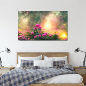 Jardin Rose IMAGINAIRE - Toile enveloppée (Insitu(Chambre))