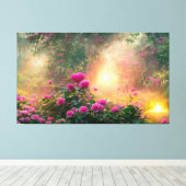 Jardin Rose IMAGINAIRE - Toile enveloppée (Insitu (Plancher de Bois))