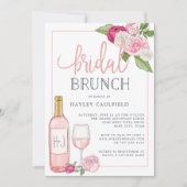 Jardin Rosé | Invitation de Brunch nuptial (Devant)