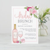 Jardin Rosé | Invitation de Brunch nuptial (Debout devant)
