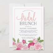 Jardin rose | Invitation de Brunch nuptial (Devant)