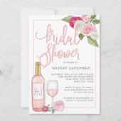 Jardin Rosé | Invitation de douche nuptiale (Devant)