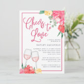 Jardin Rosé | Invitation de douche nuptiale (Debout devant)