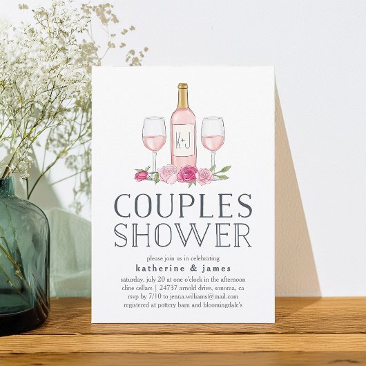 Jardin Rosé | Invitation de douches pour couples