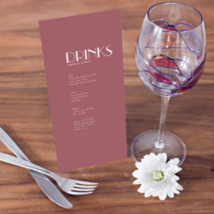 Jardin rose   Menu Mariage Rose foncé