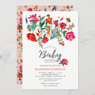 Jardin rose   rose   BABY SHOWER   Invitations