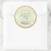 Jardin ruches Miel Étiquette main embouteillée Raw (Sac)