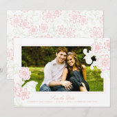 Jardin Rustique Fleurs Save the Date (Devant / Derrière)