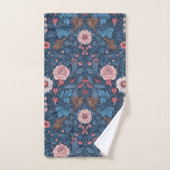 Jardin sauvage en bleu (Serviette à main)