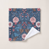 Jardin sauvage en bleu (Gant de toilette)