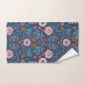Jardin sauvage en bleu (Serviette à main)