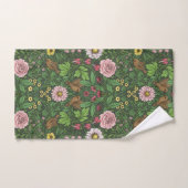 Jardin sauvage en vert (Serviette à main)
