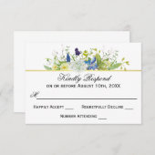 Jardin secret Fleur sauvage rustique mariage RSVP (Devant / Derrière)