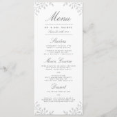 Jardin secret menu de mariage - Gris (Devant)