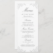 Jardin secret menu de mariage - Gris (Devant / Derrière)
