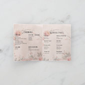 Jardin secret Romantique Peach Programme de mariag (Intérieur)