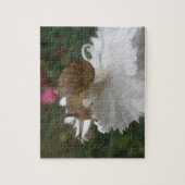 Jardin Snail et Puzzle Carnation blanche (Vertical)