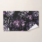 Jardin sombre fleurs violettes ensorcelantes de gl (Serviette à main)