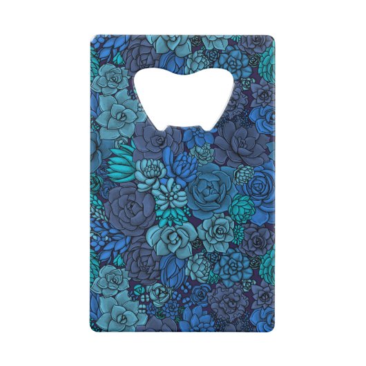 Jardin succulent en bleu (Devant)