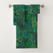 Jardin succulent en vert (En situation)