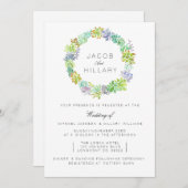 Jardin Succulent | Invitation de mariage aquarelle (Devant / Derrière)