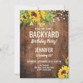 Jardin Sunflowers Invitation de fête d'anniversair (Devant)