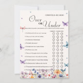 Jardin sur ou sous la douche nuptiale jeu Carte (Devant)