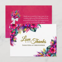 Jardin tropical Colorful Amour & Merci Mariage