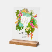 Jardin Tropical Monogramme Navy (Angle)