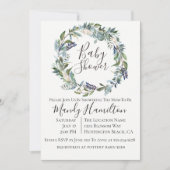 Jardin verdure Baby shower de couronne Invitation (Devant)