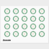 Jardin vert Baby shower rond Sticker vert (Feuille)