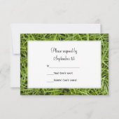 Jardin vert Grass mariage RSVP (Devant)