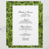 Jardin vert Mariage Menu (Devant / Derrière)