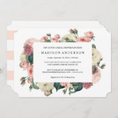 Jardin vintage | Faire-part de mariage (Devant / Derrière)