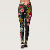 Jardin Vintage noir Leggings (Dos)