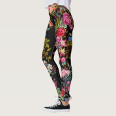 Jardin Vintage noir Leggings (Gauche)