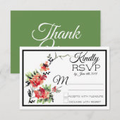 Jardin Vintage romantique | Mariage RSVP (Devant / Derrière)