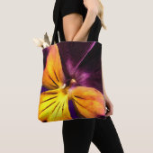 Jardin violet Jaune Fleur Sac fourre-tout Abstrait (De près)