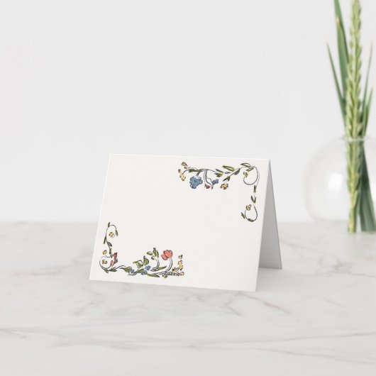 Jardin Whimsical Doodle Floral Merci (Dos)