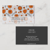 Jardin Whimsical en Carte de visite orange (Devant / Derrière)