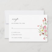 Jardin Whimsical Floral Elégant Mariage Carte RSVP (Devant)