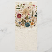 Jardin Whimsical Pressé Fleurs Menu Bohème (Dos)
