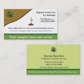 Jardinage de la pelouse Landscaper Logo Carte de v (Devant / Derrière)